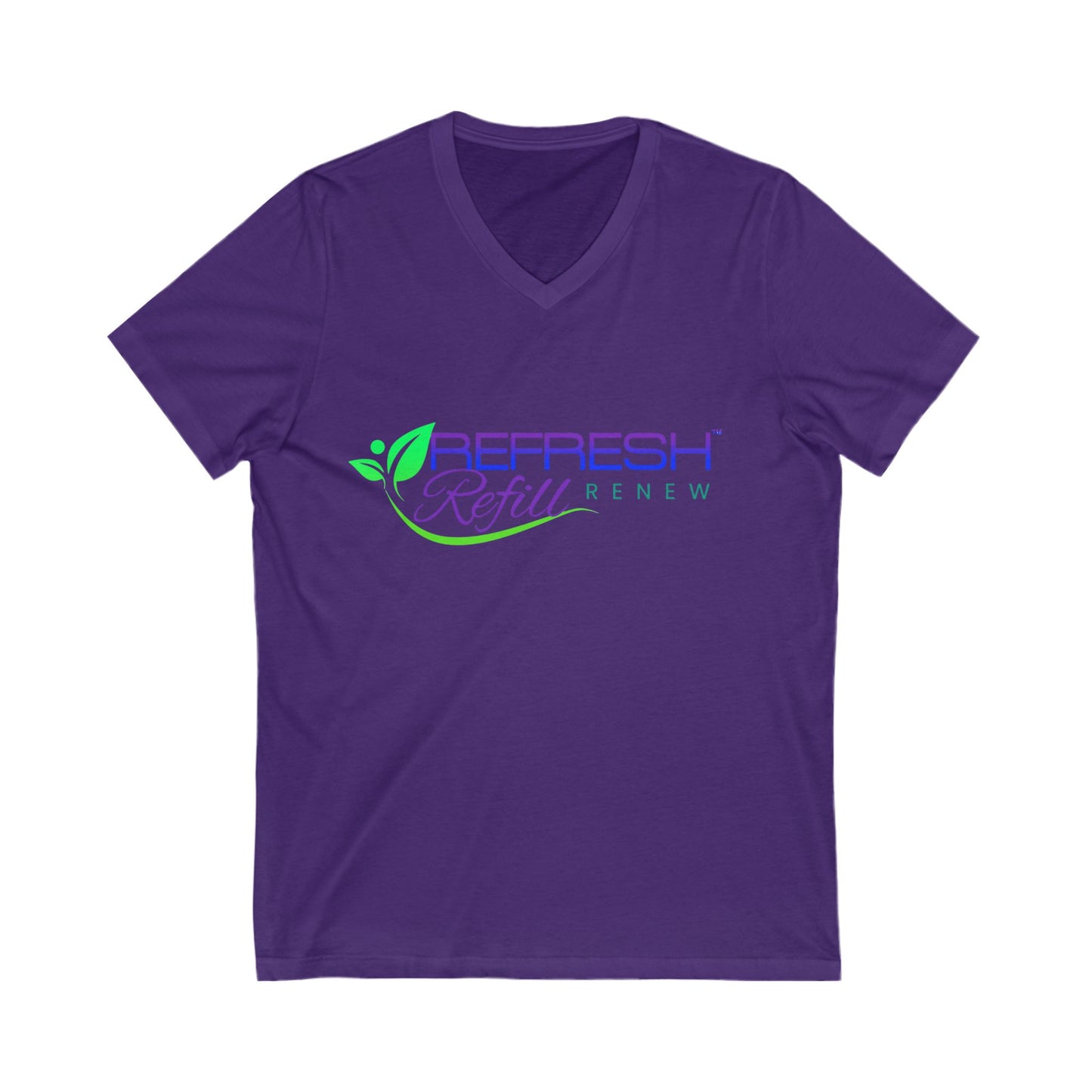 Refresh Renew Unisex V-Neck Tee - Eco-Friendly Casual Shirt