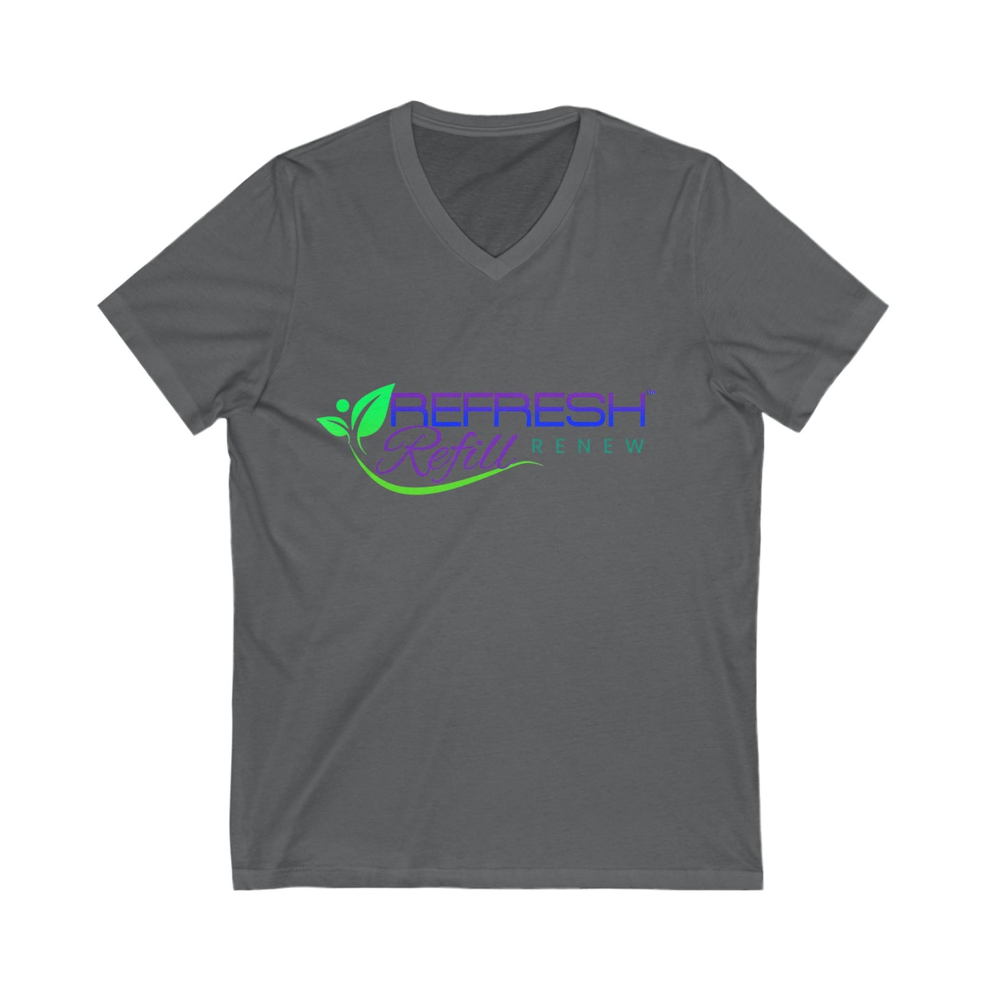 Refresh Renew Unisex V-Neck Tee - Eco-Friendly Casual Shirt