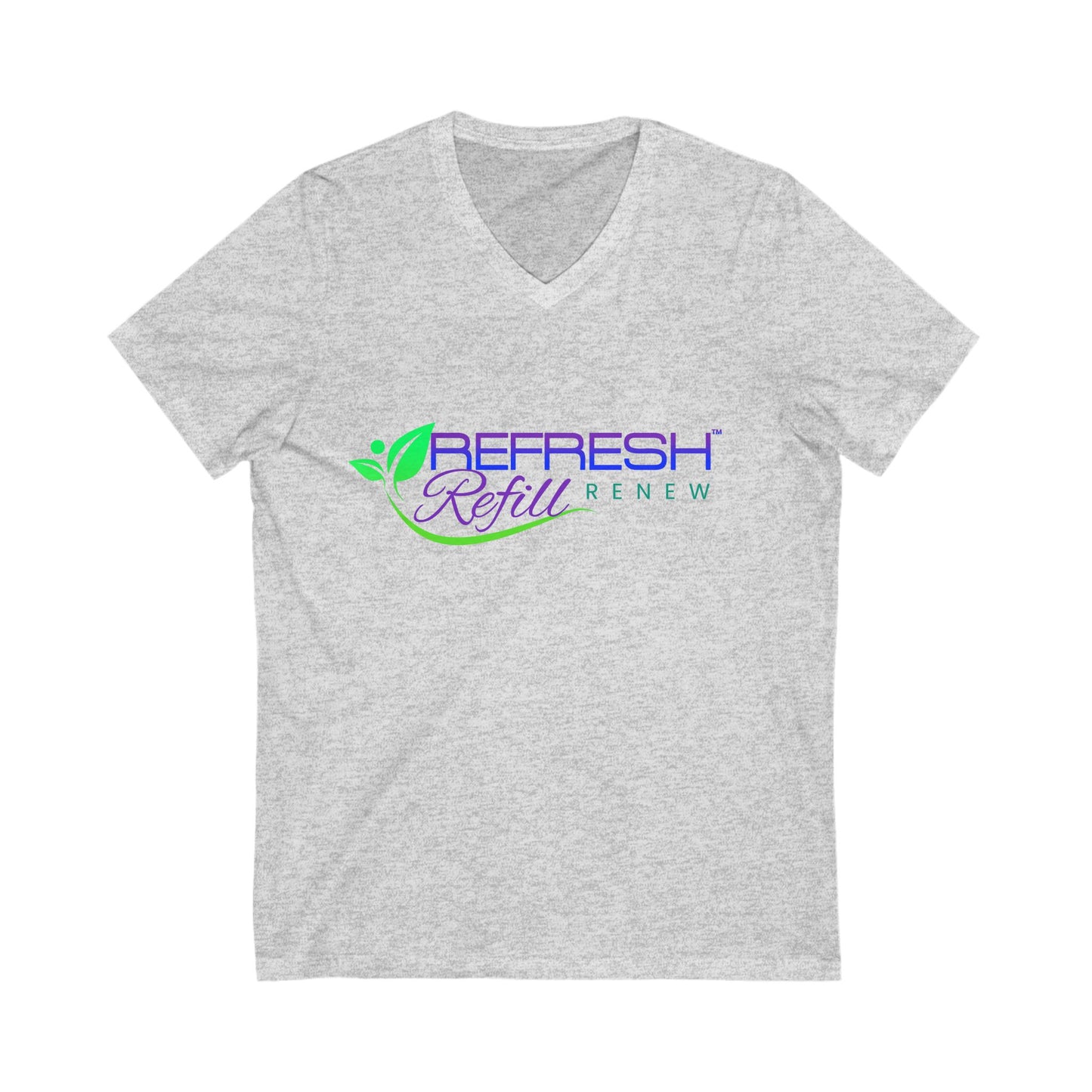Refresh Renew Unisex V-Neck Tee - Eco-Friendly Casual Shirt