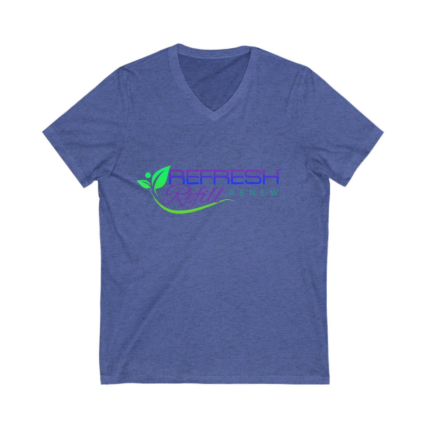 Refresh Renew Unisex V-Neck Tee - Eco-Friendly Casual Shirt
