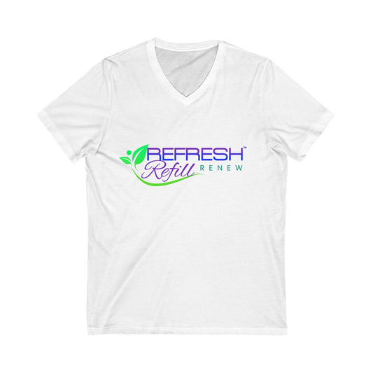 Refresh Renew Unisex V-Neck Tee - Eco-Friendly Casual Shirt