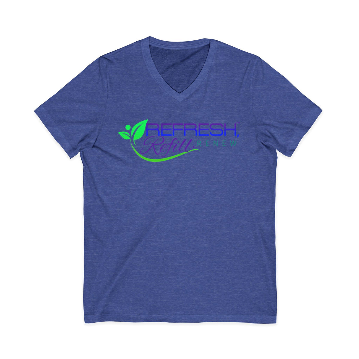 Refresh Renew Unisex V-Neck Tee - Eco-Friendly Casual Shirt