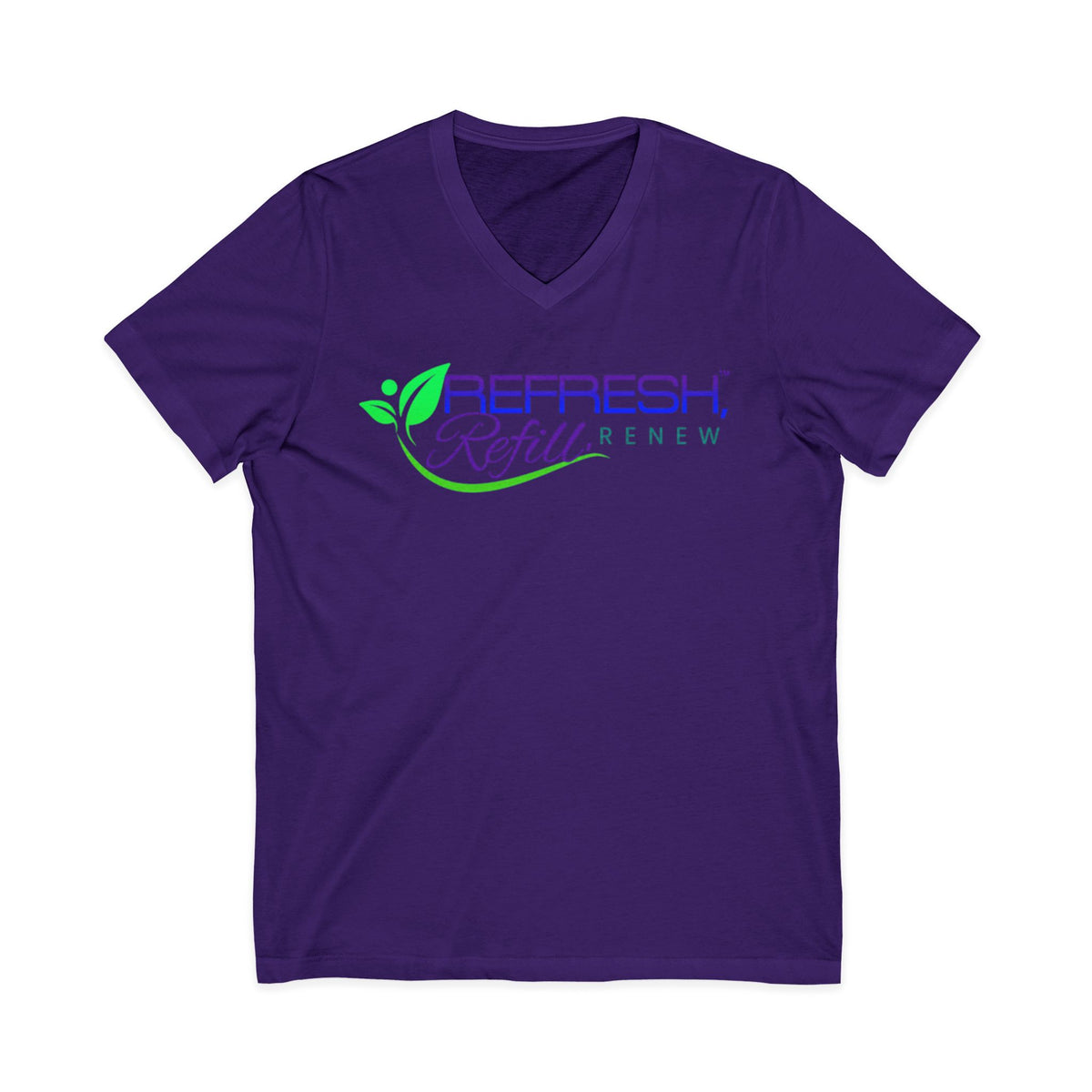 Refresh Renew Unisex V-Neck Tee - Eco-Friendly Casual Shirt