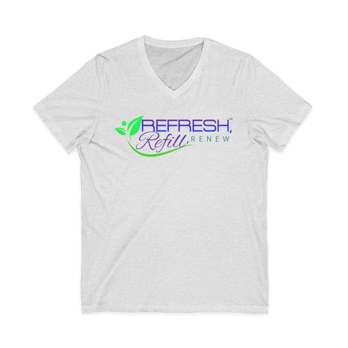 Refresh Renew Unisex V-Neck Tee - Eco-Friendly Casual Shirt