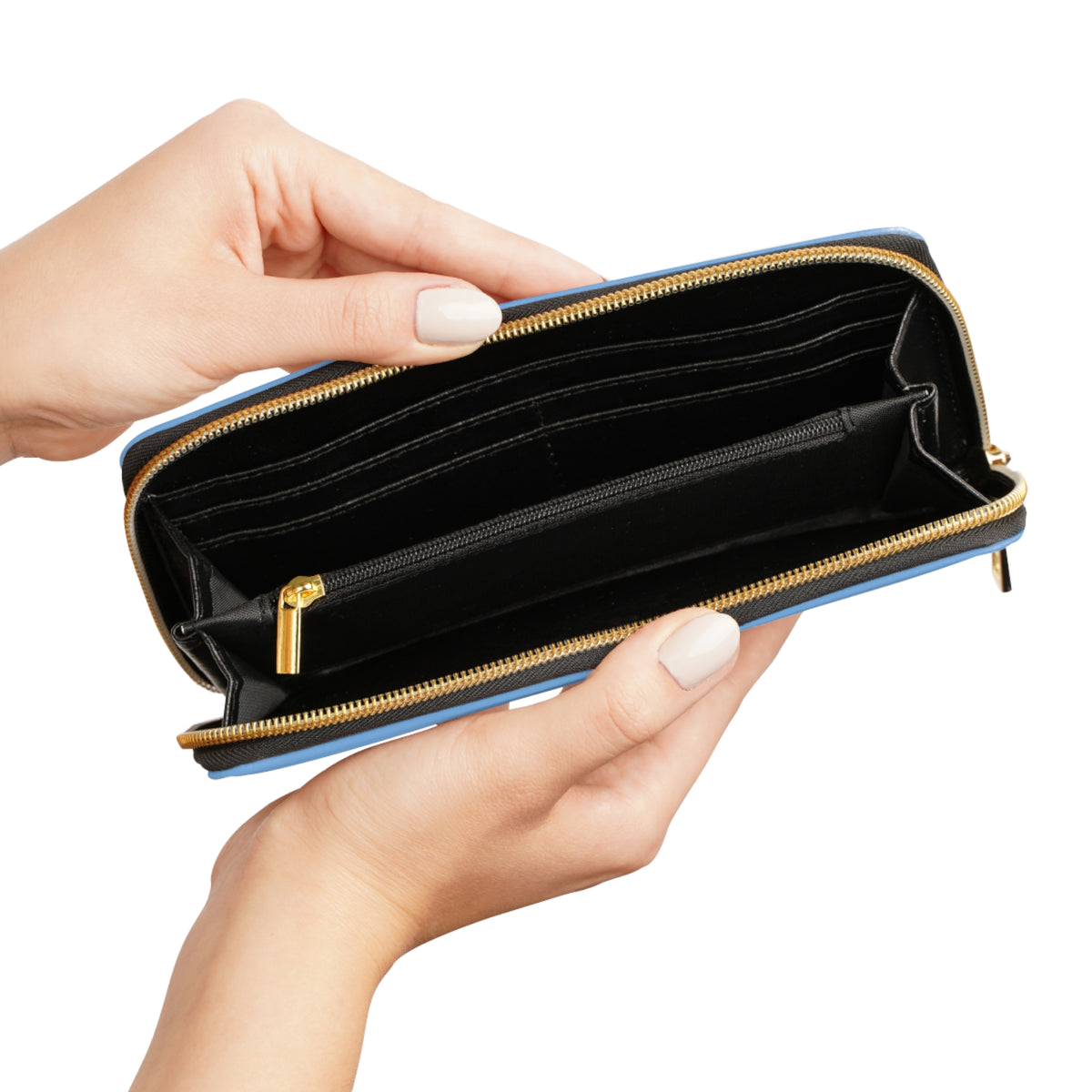 Refresh Refill Renew Zipper Wallet - Stylish Blue Wallet for Everyday Use