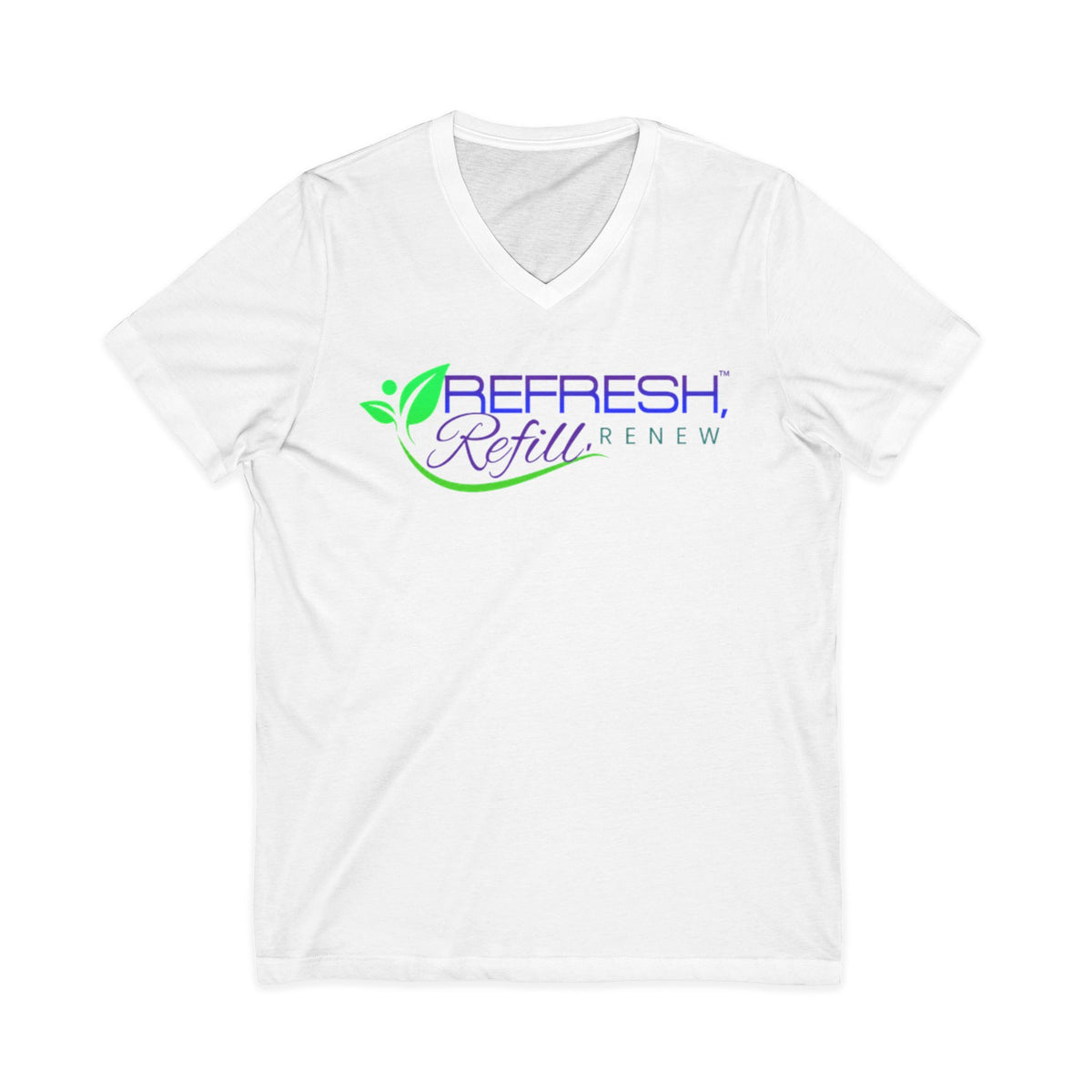 Refresh Renew Unisex V-Neck Tee - Eco-Friendly Casual Shirt