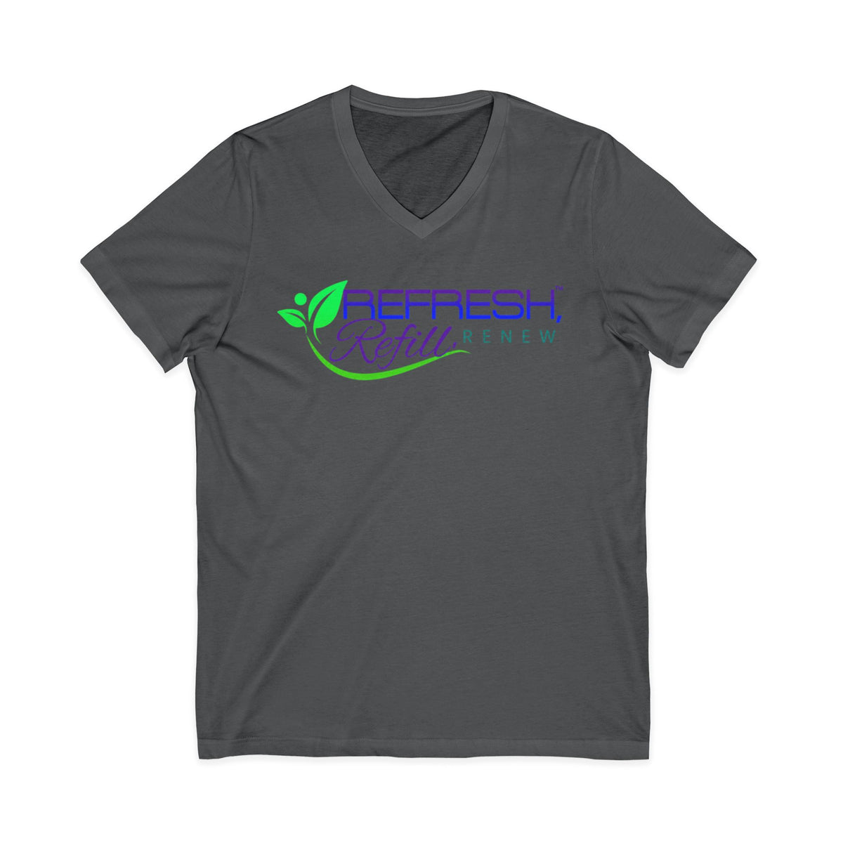 Refresh Renew Unisex V-Neck Tee - Eco-Friendly Casual Shirt